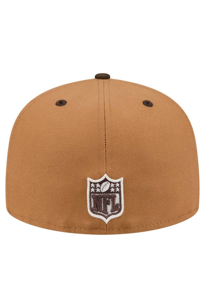 Men's New Era  Light Brown/Dark Brown Baltimore Ravens Two-Tone Walnut 59FIFTY Fitted Hat, Alternate, color, Light Brown