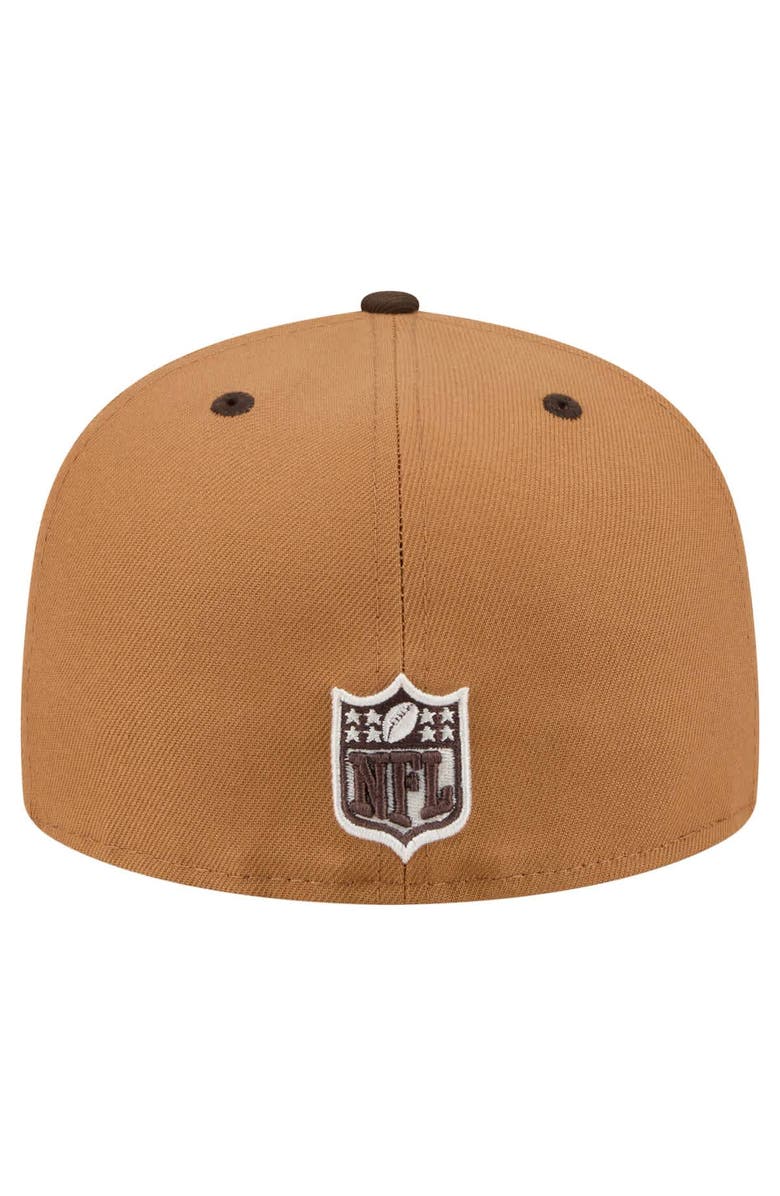 New Era Men's New Era  Light Brown/Dark Brown Baltimore Ravens Two-Tone Walnut 59FIFTY Fitted Hat, Alternate, color, Light Brown