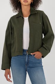 KUT from the Kloth Hudson Zip-Up Cotton Twill Jacket