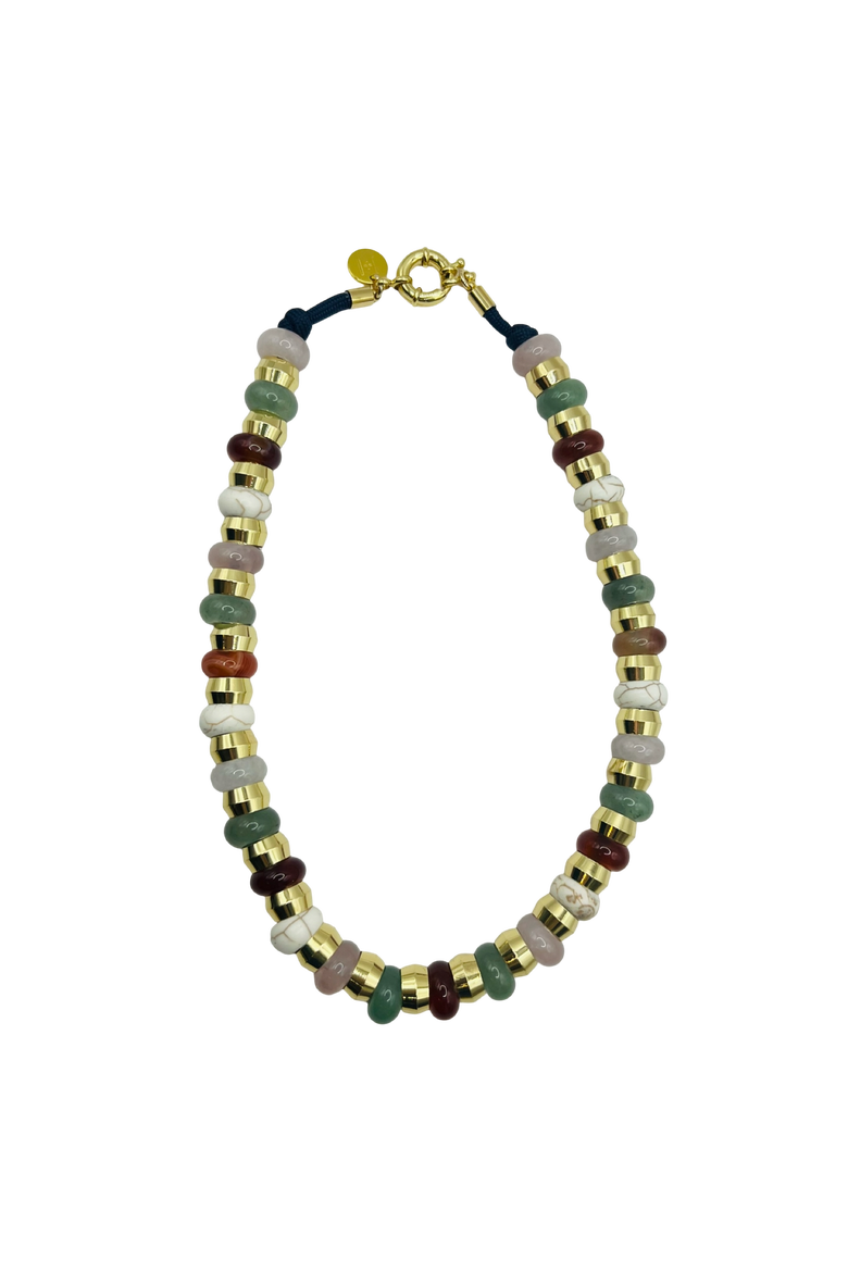 Semi Precious Necklace, Main, color, Neutral