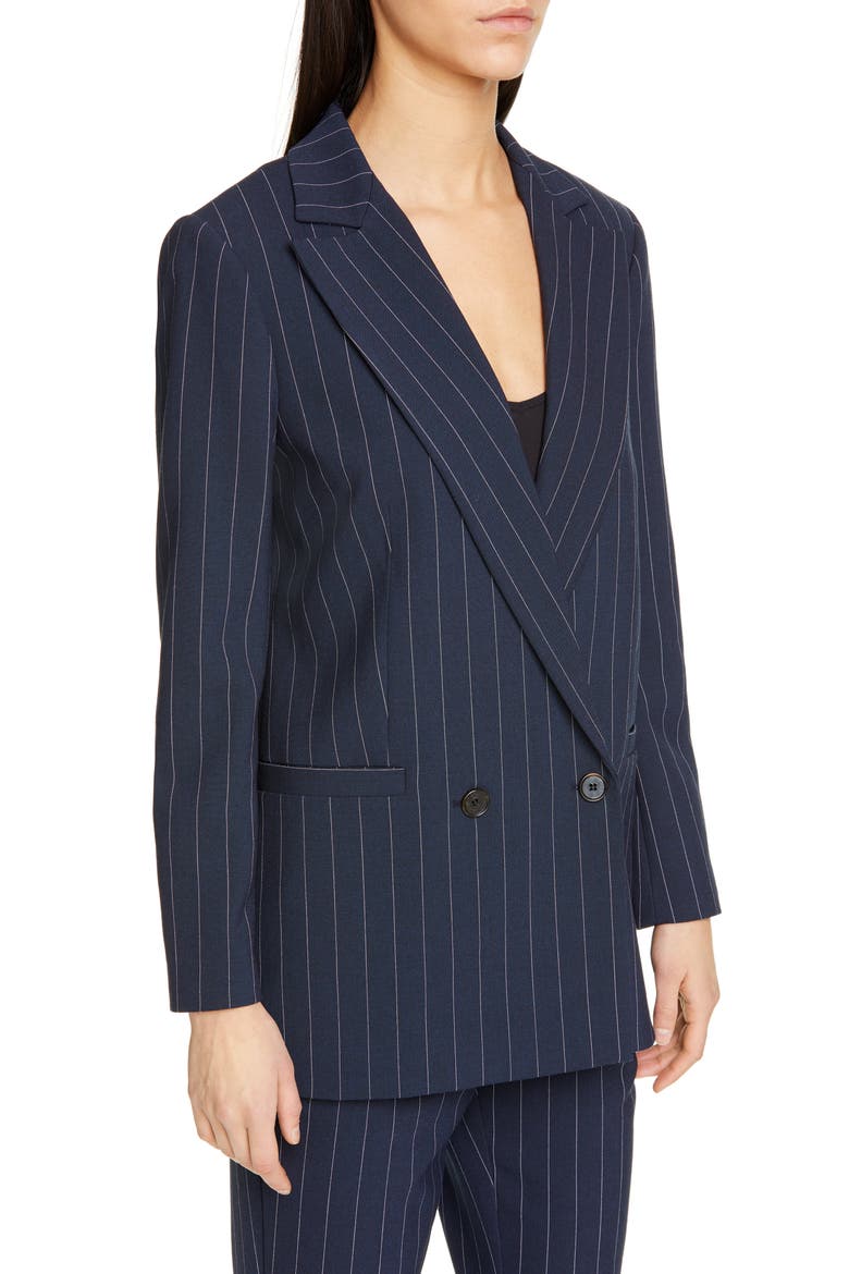 Stripe Suiting Blazer, Alternate, color, TOTAL ECLIPSE