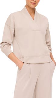 SPANX® Air Essentials V-Neck Long Sleeve Sweatshirt
