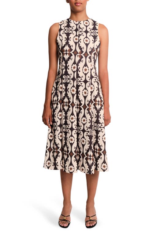 The Lulo Project Ranch Paisley Stretch Cotton Dress In Multi