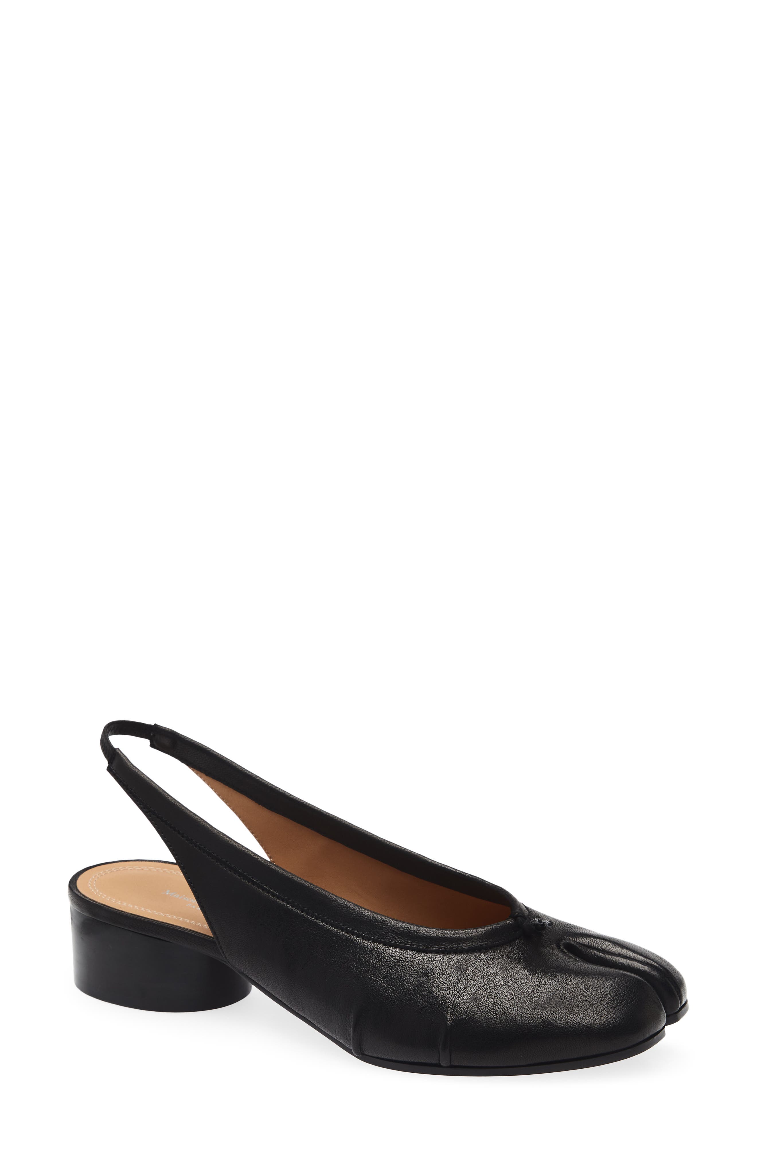 Maison Margiela Tabi Slingback Pump, Main, color, Black