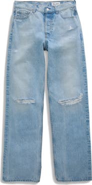 AG Billie Ripped Straight Leg Jeans