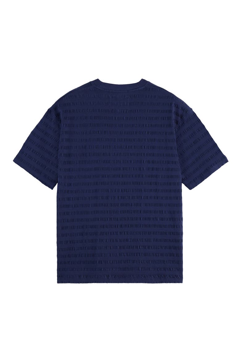 Texture Stripe T-Shirt, Alternate, color, PEACOAT