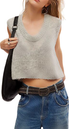 Free People Sand Storm Cropped shops Slub Knit Top