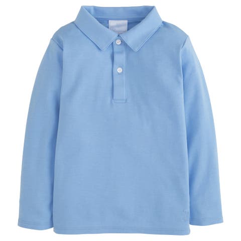 Kids' Solid Long Sleeve Polo (Toddler, Little Kid & Big Kid)