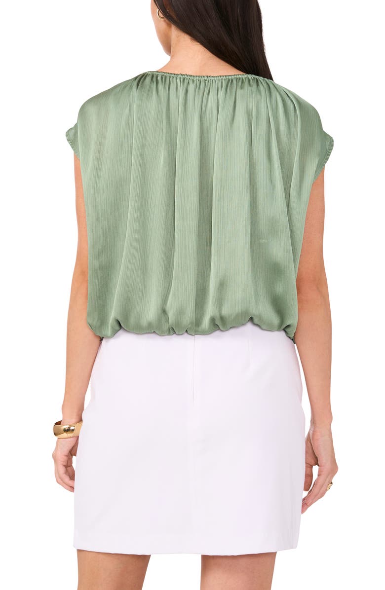 Vince Camuto Textured Satin Bubble Top, Alternate, color, Eucalyptus