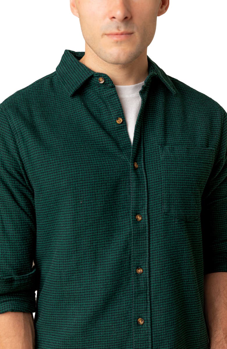 Hope & Henry Organic Long Sleeve Flannel Button Down Shirt, Alternate, color, Scottish Herringbone