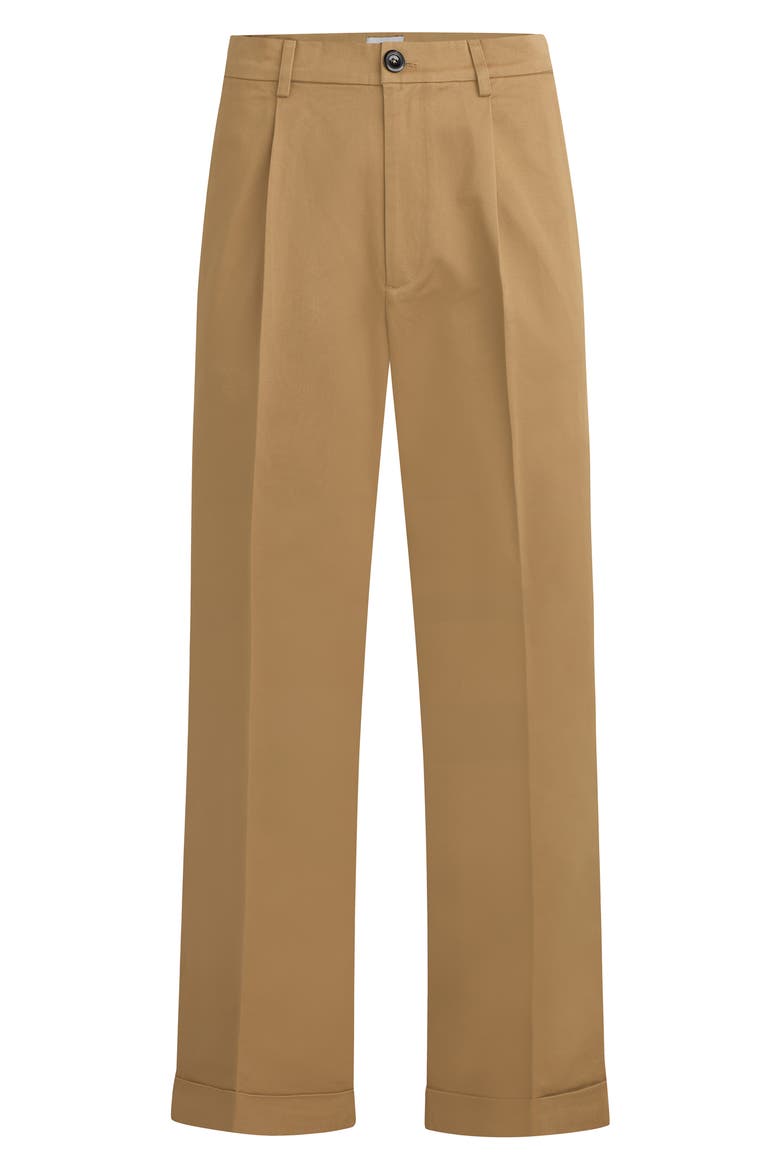 Pleated Wide Leg Chinos, Alternate, color, BRITISH KHAKI