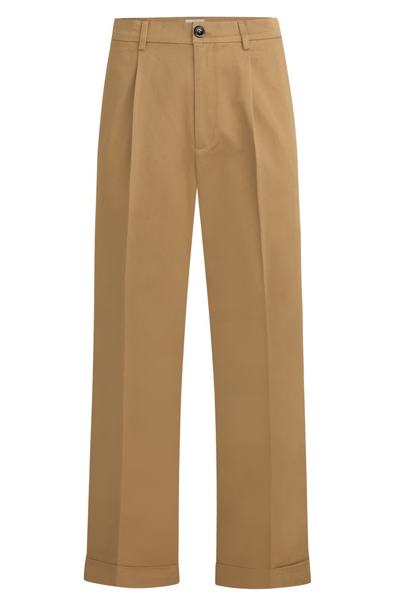 Joe's Pleated Wide Leg Chinos, Alternate, color, British Khaki
