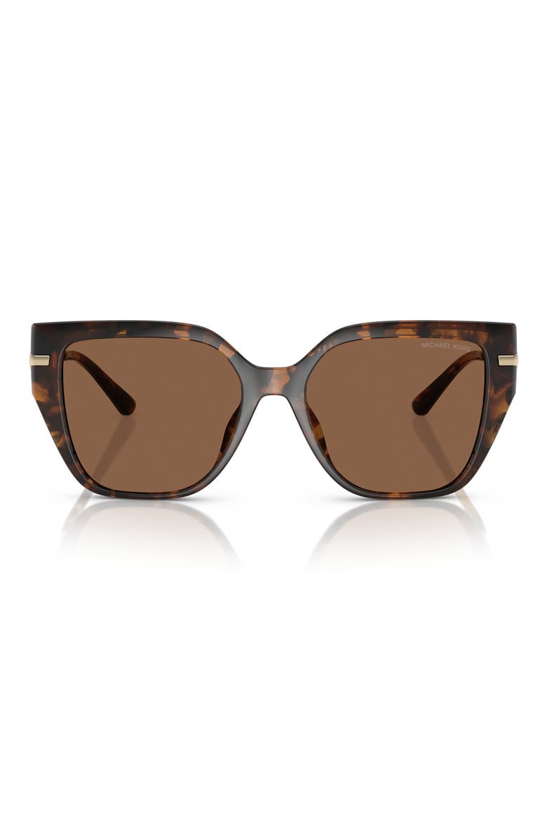 54mm Square Sunglasses, Main, color, DK TORT