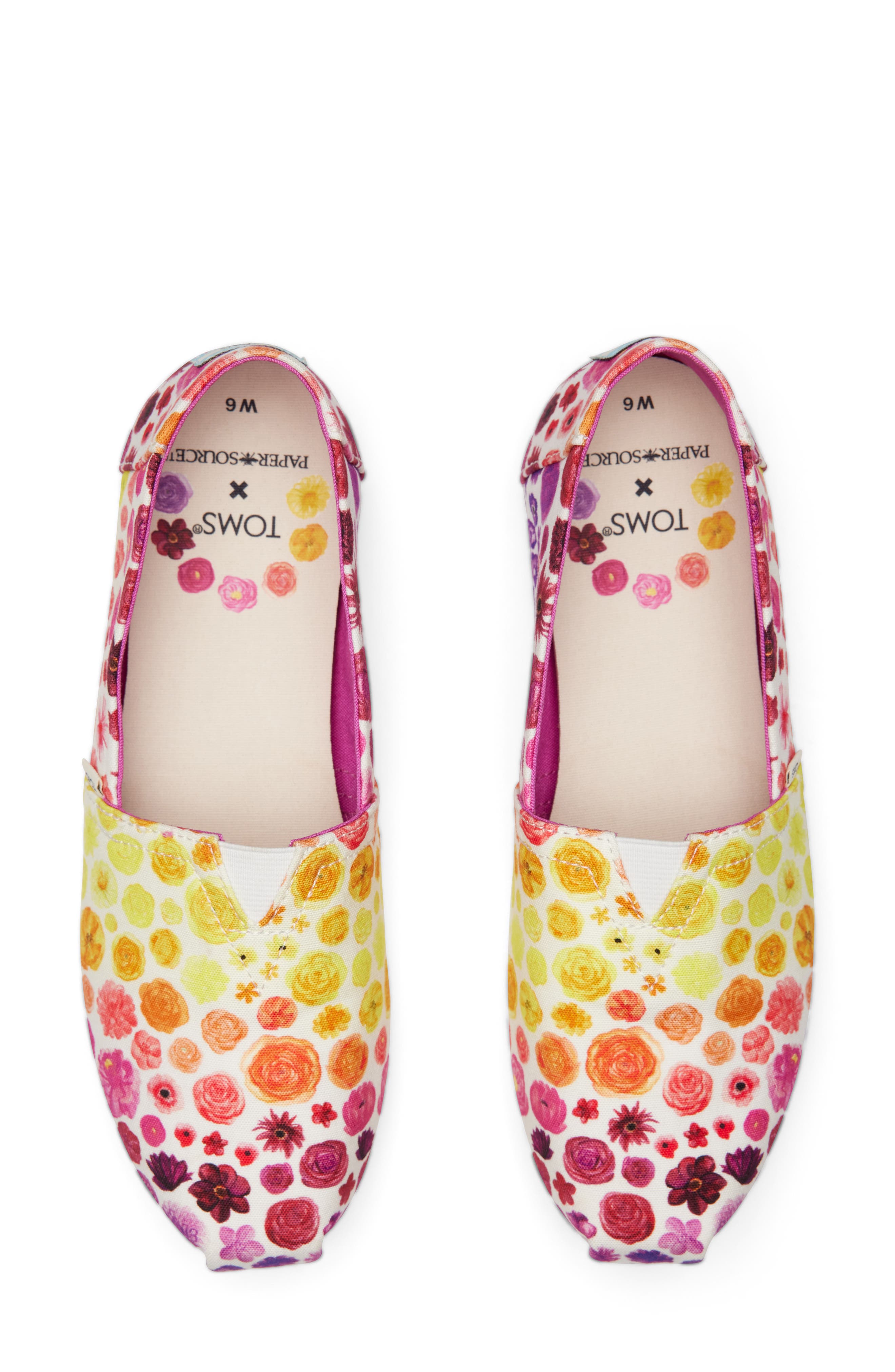 TOMS x Paper Source Alpargata Slip-On Sneaker, Alternate, color, 