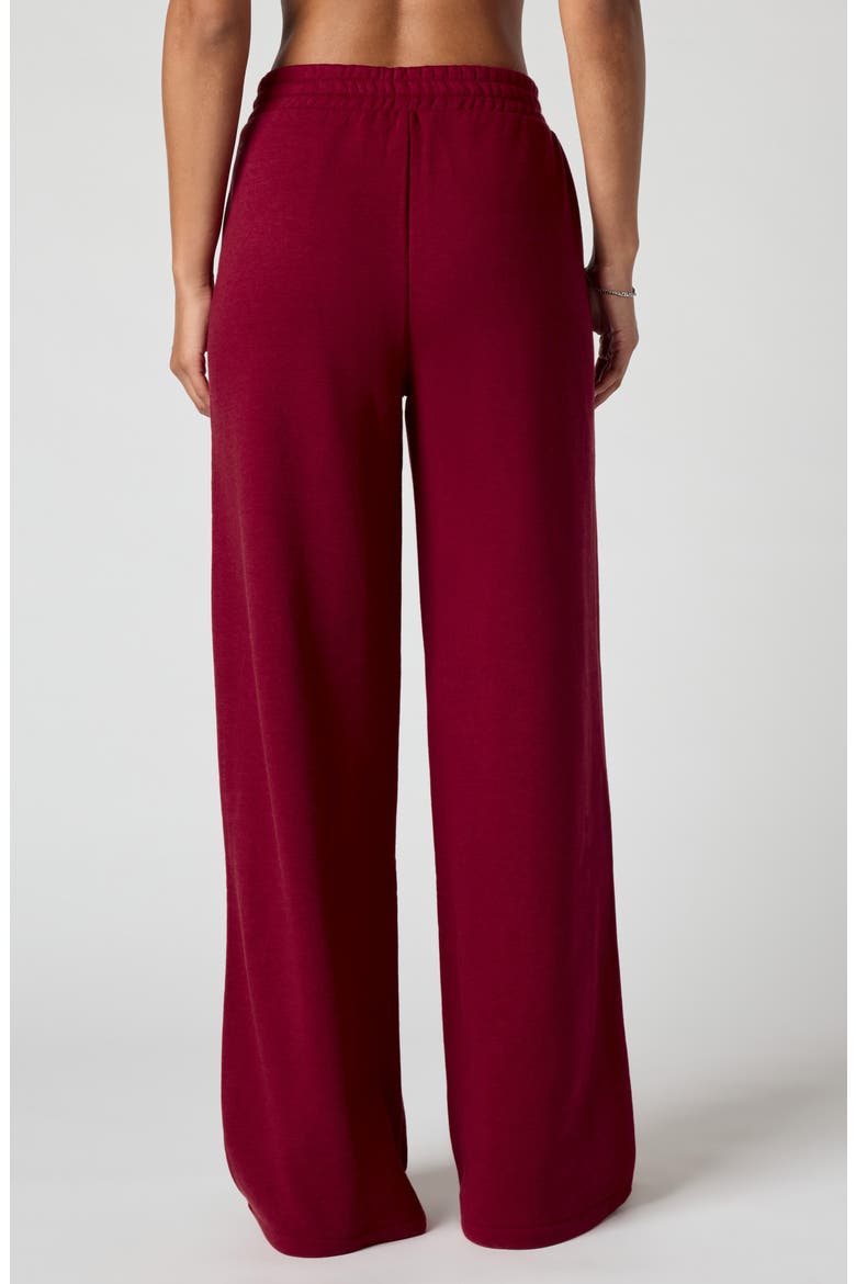 Cozy Crush V Wide Leg Sweatpants, Alternate, color, CRIMSON