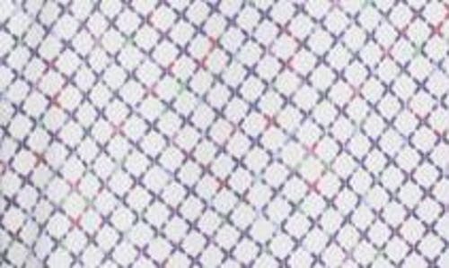 Johnston & Murphy Cross Link Print Button-up Shirt In White Multi