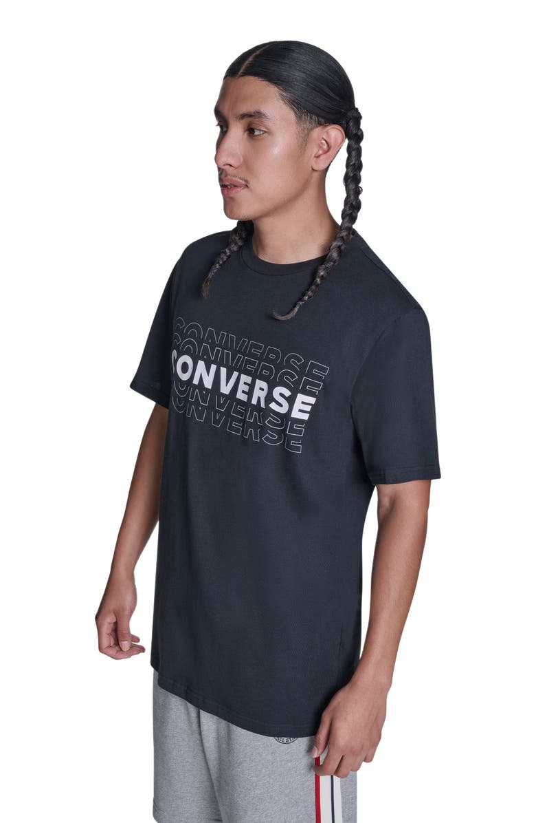 Converse Outlines T-Shirt, Alternate, color, Converse Black