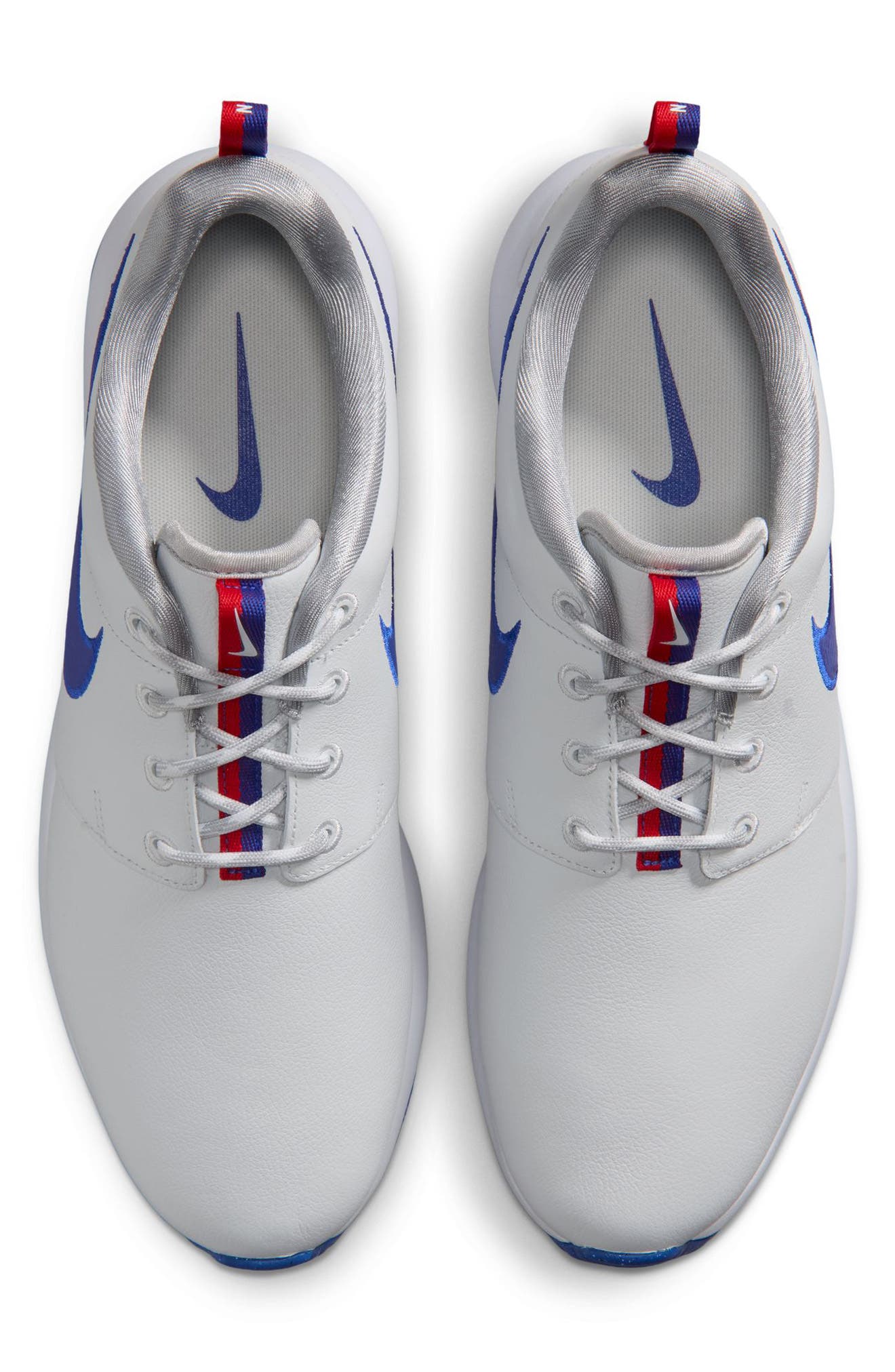 Roshe G Premium Golf Shoe, Alternate, color, OFF WHITE/ OLD ROYAL