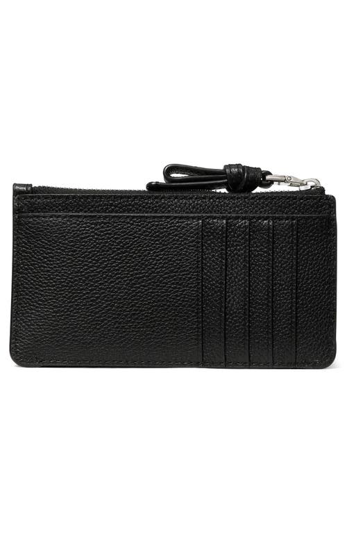 Kate Spade New York Loop Pebbled Leather Card Case In Black
