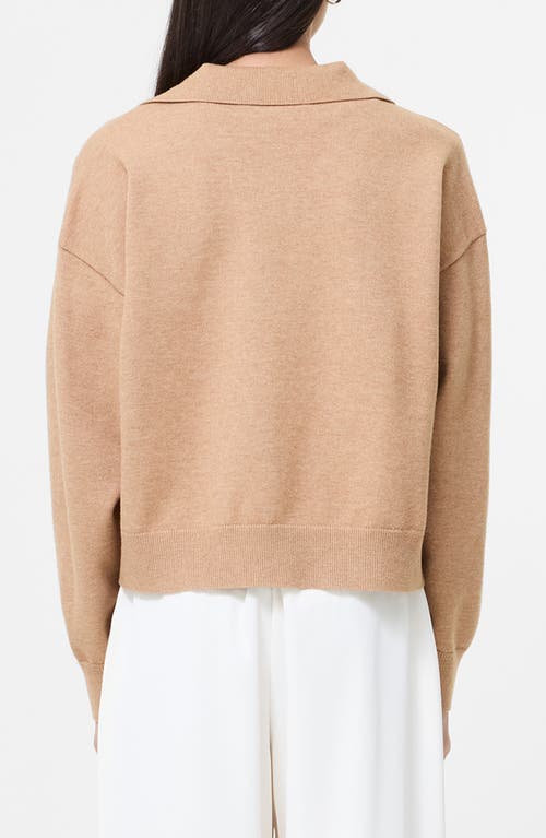 French Connection Sloane Johnny Collar Pullover In Brown