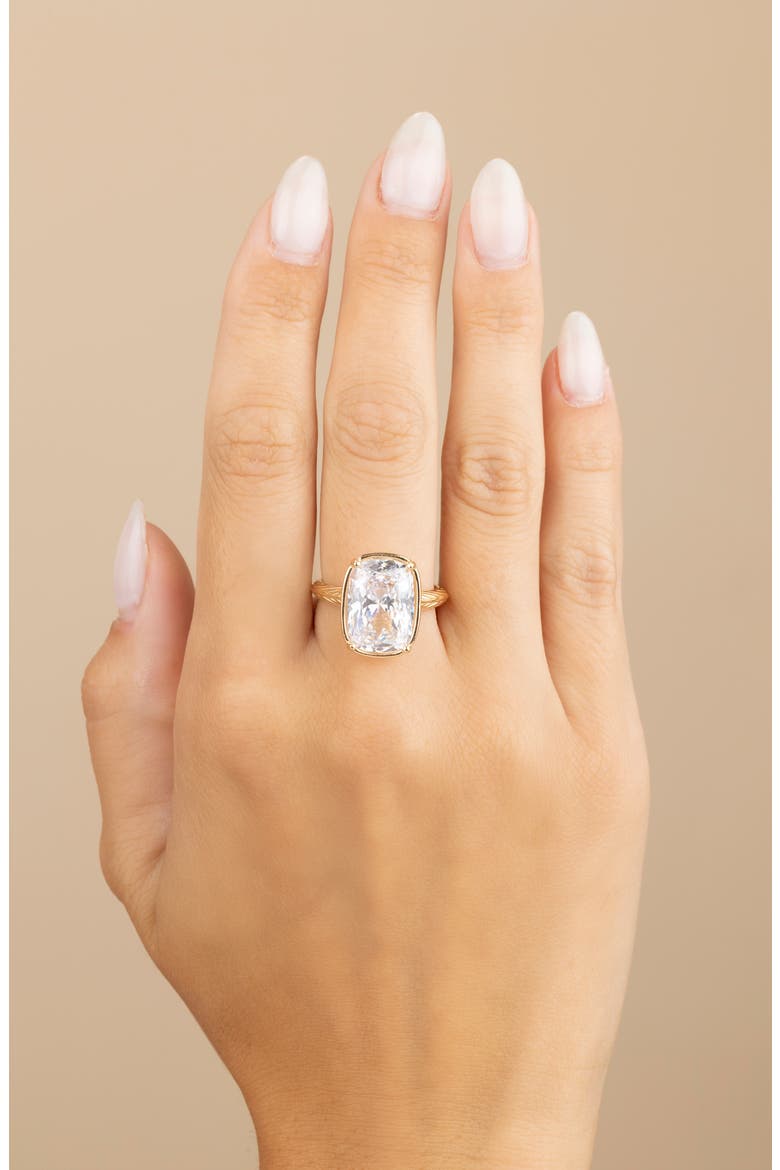 Taylor's Elongated Cubic Zirconia Ring, Alternate, color, GOLD