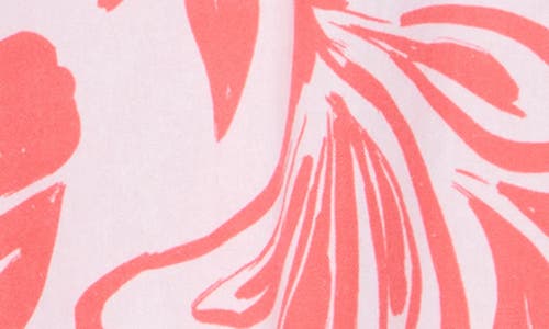 Ellen Tracy Wide-leg Pants In Tropical Coral Floral
