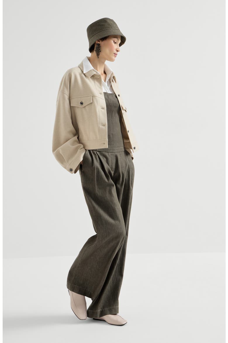 Wide Smart trousers, Alternate, color, Olive