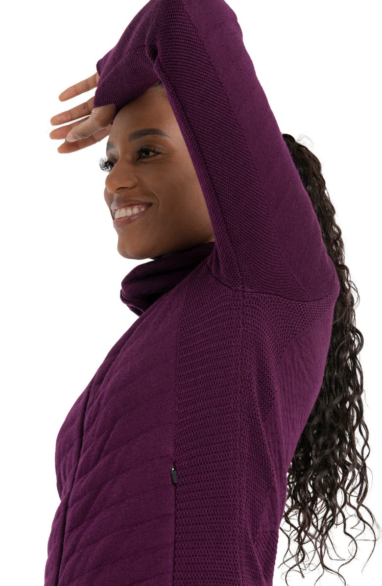 Icebreaker ZoneKnit Wool Blend Zip Hoodie, Alternate, color,