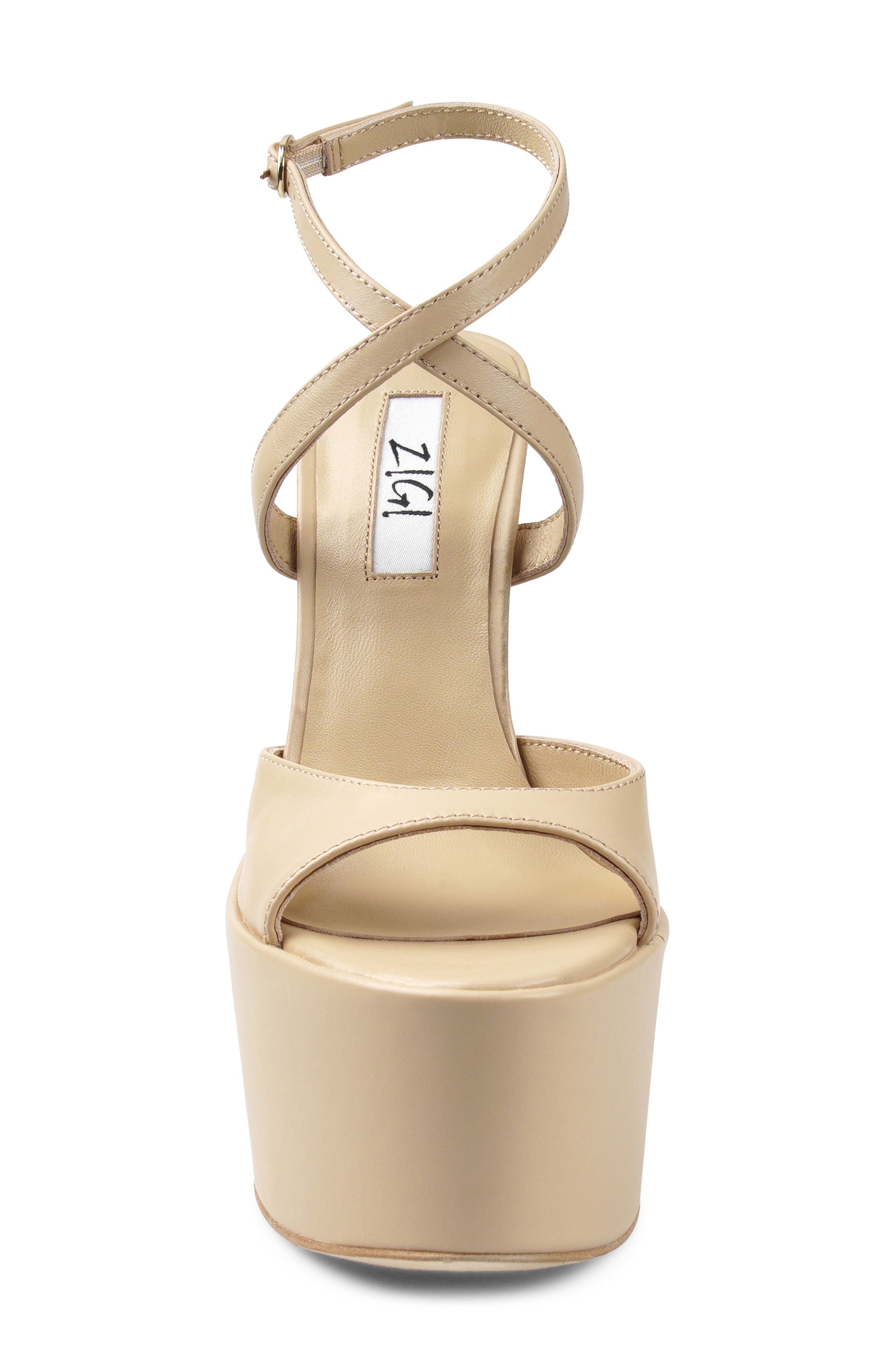 Ankle Strap Platform Sandal, Alternate, color, NATURAL LEATHER