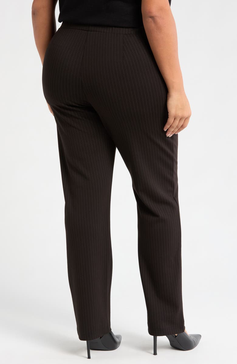 Universal Standard Smart Elastic Waist Ponte Pants, Alternate, color, Slate Pinstripe