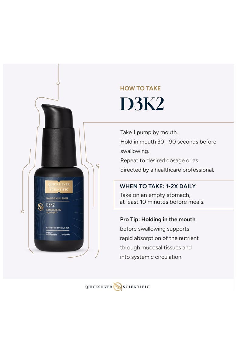 Nanoemulsified D3K2 Bioactive Liquid Vitamin Supplement, Alternate, color, None