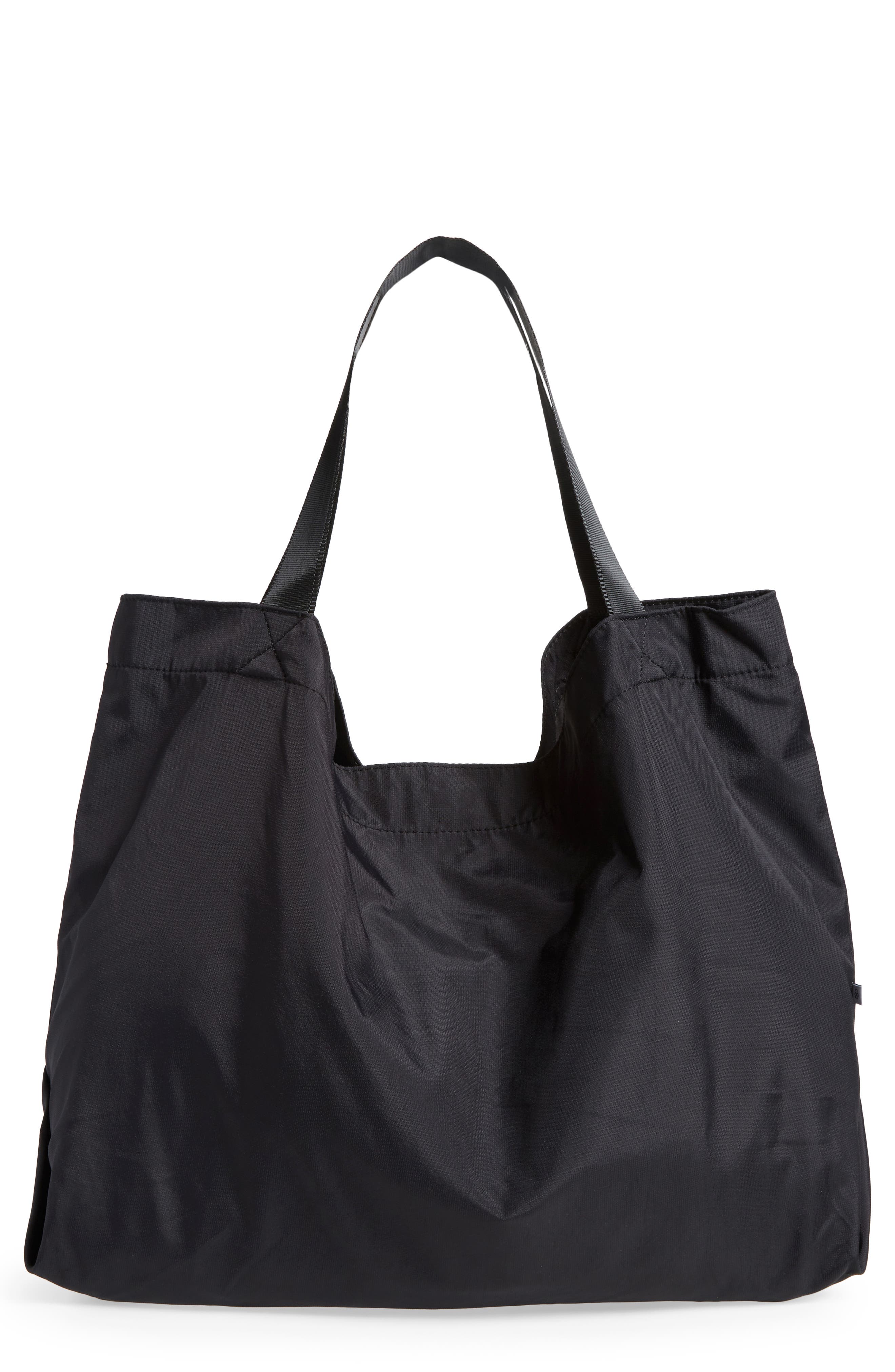 Street Level Street Style Simple Nylon Tote, Main, color, 