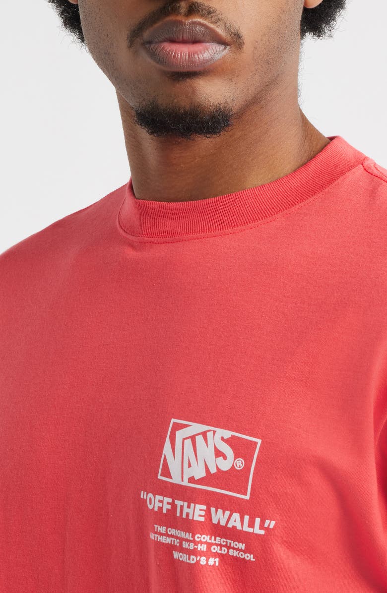 Vans Stacked HI Cotton Graphic T-Shirt, Alternate, color, Crimson Haze