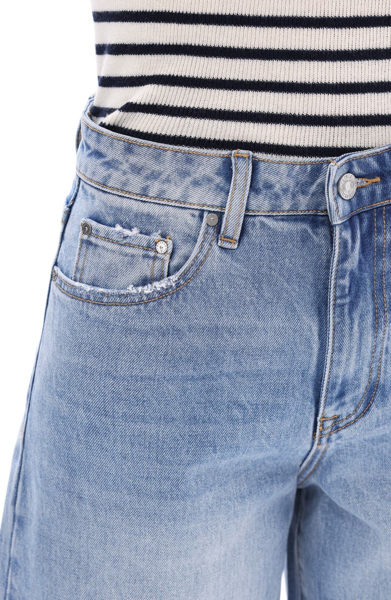 Bayeas High Waist Ankle Barrel Jeans, Alternate, color,