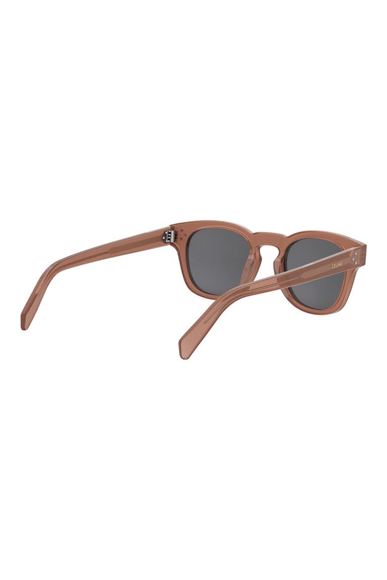 Bold 3 Dots 49mm Square Sunglasses, Alternate, color, ORANGE/ SMOKE
