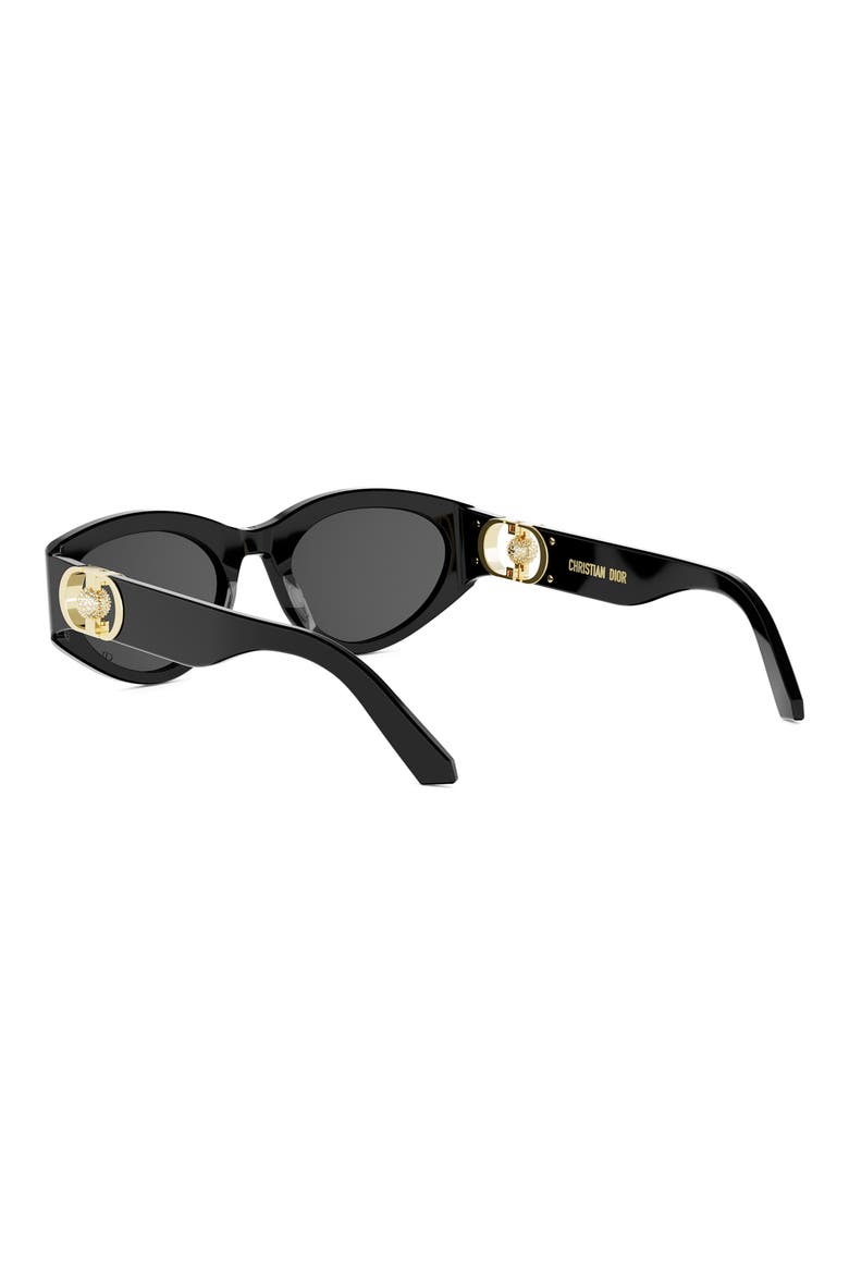 30Montaigne B7I 54mm Butterfly Sunglasses, Alternate, color, SHINY BLACK / SMOKE