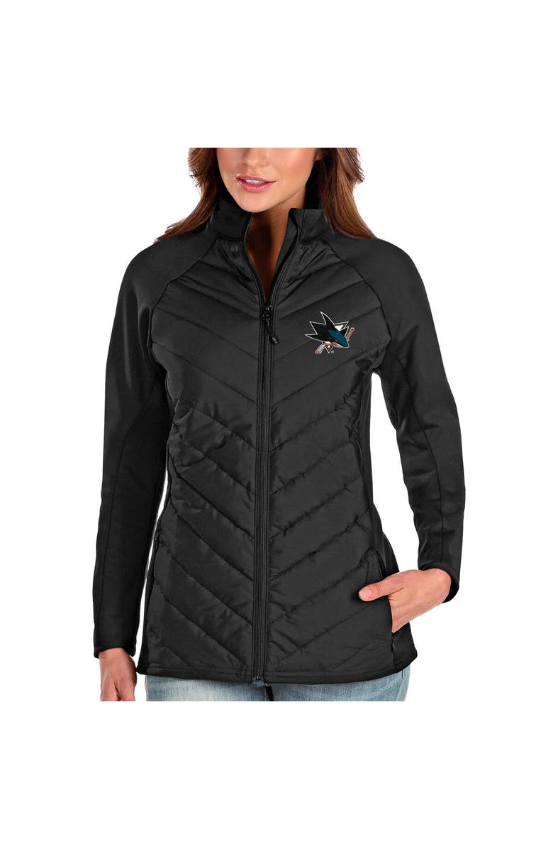 ANTIGUA Women's Antigua Black San Jose Sharks Altitude Full-Zip Jacket, Main, color, 