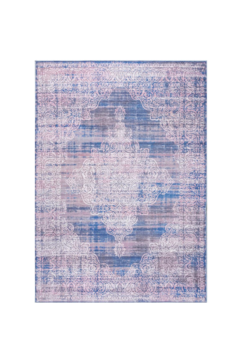 Regis Bohemian Medallion Machine-Washable Area Rug, Alternate, color, Blue