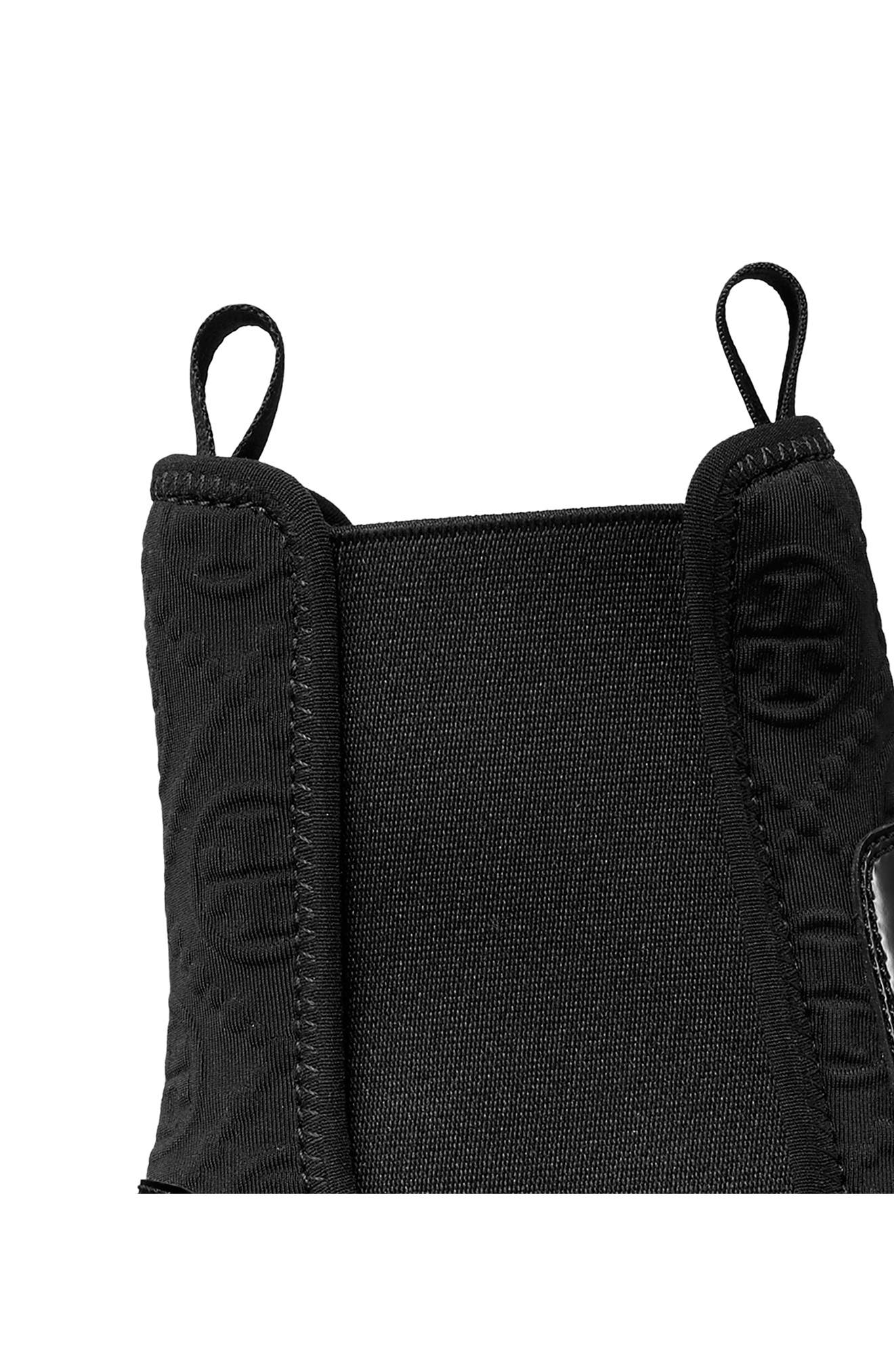 Tory Burch T Monogram Lug Sole Chelsea Boot, Alternate, color, Perfect Black