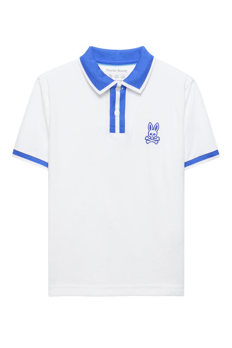 Kids' Ridley Tipped Piqué Polo, Main, color, WHITE