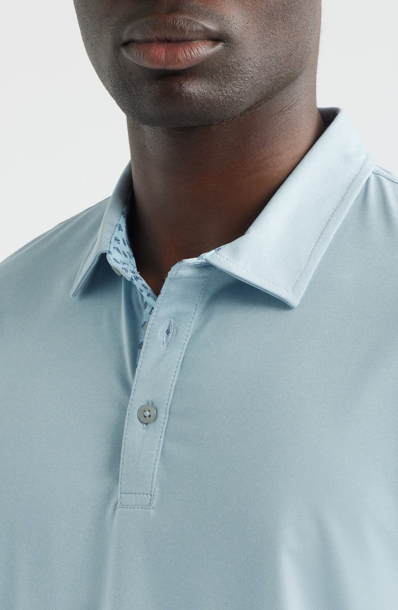 Swannies James H Solid Performance Golf Polo, Alternate, color, Sky-Heather