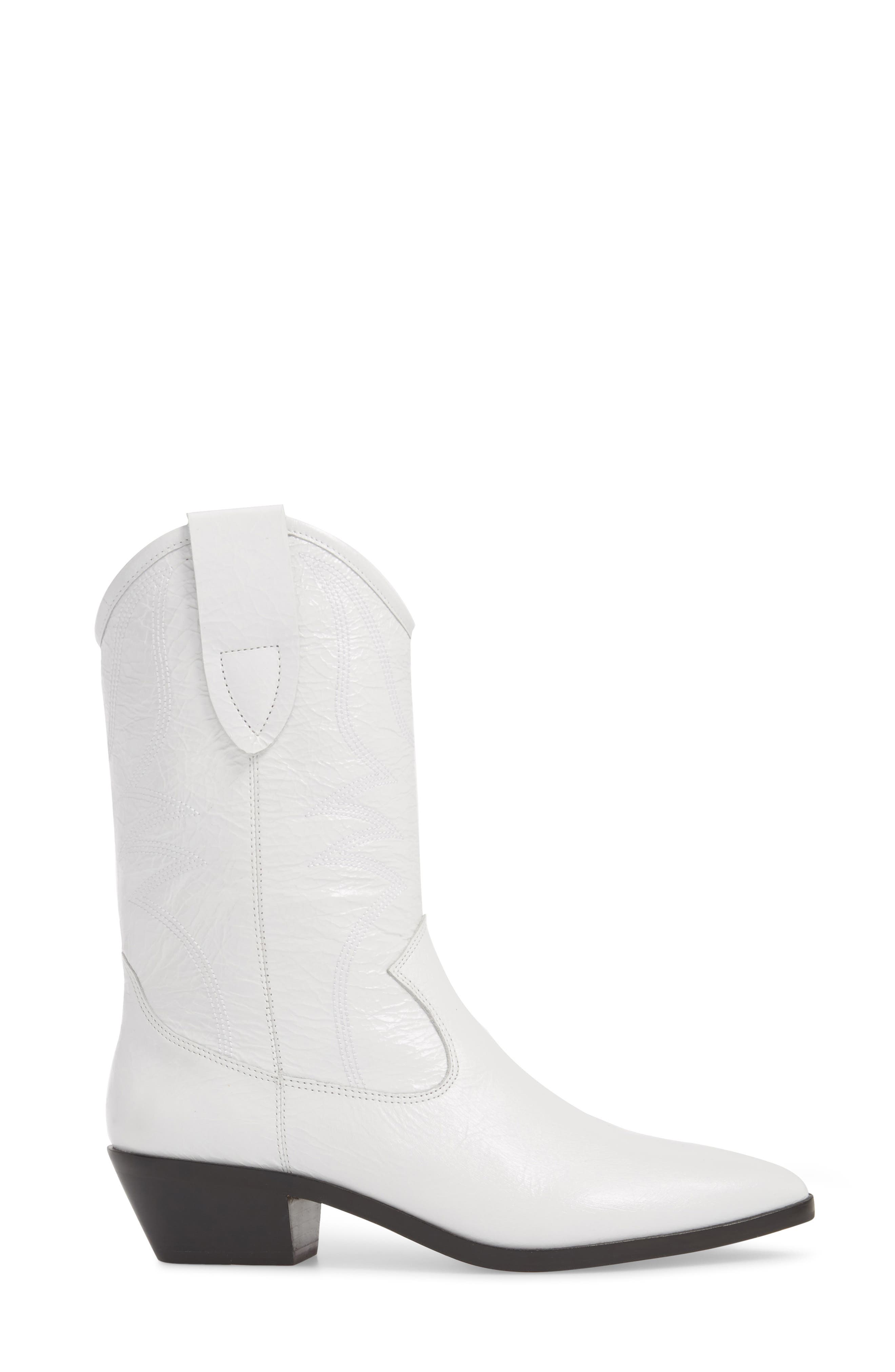 Kaiegan Bootie, Alternate, color, WHITE LEATHER