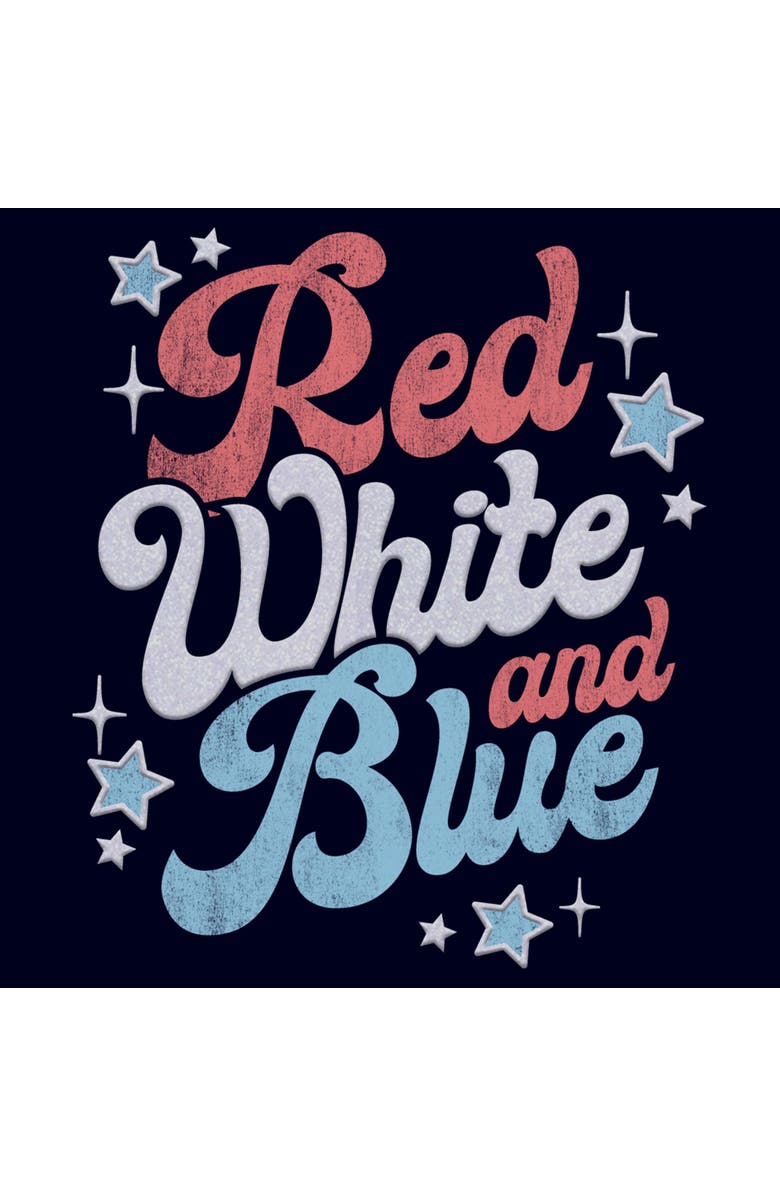 Lost Gods Women's Lost Gods Red White And Blue Quote Graphic T-Shirt, Alternate, color, Navy Blue