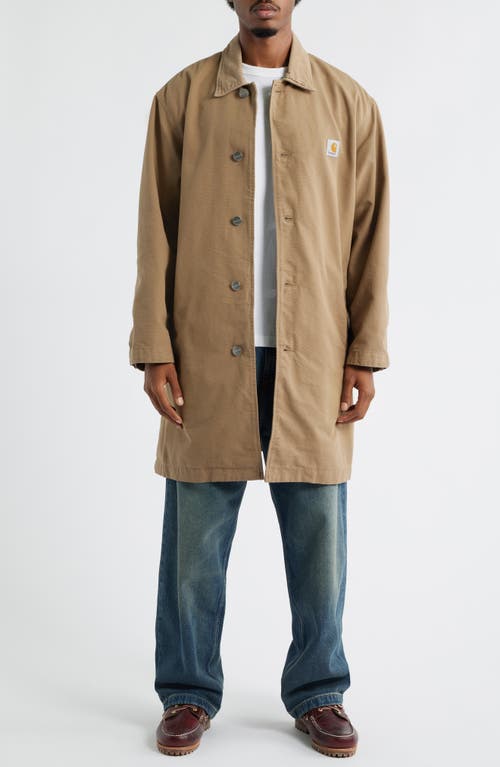 Carhartt Work In Progress Webster Cotton Canvas Coat In Brown