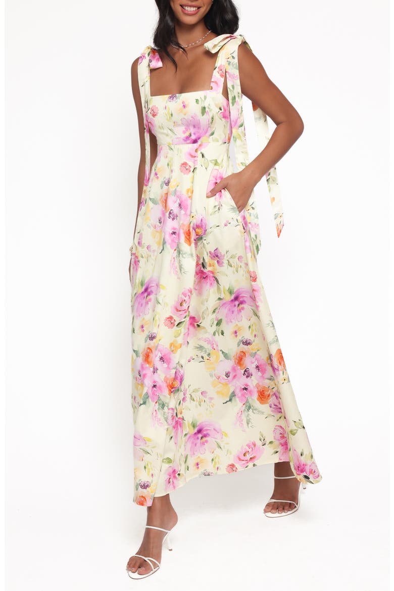 Ellody Floral Maxi Dress, Alternate, color, YELLOW PETUNIA