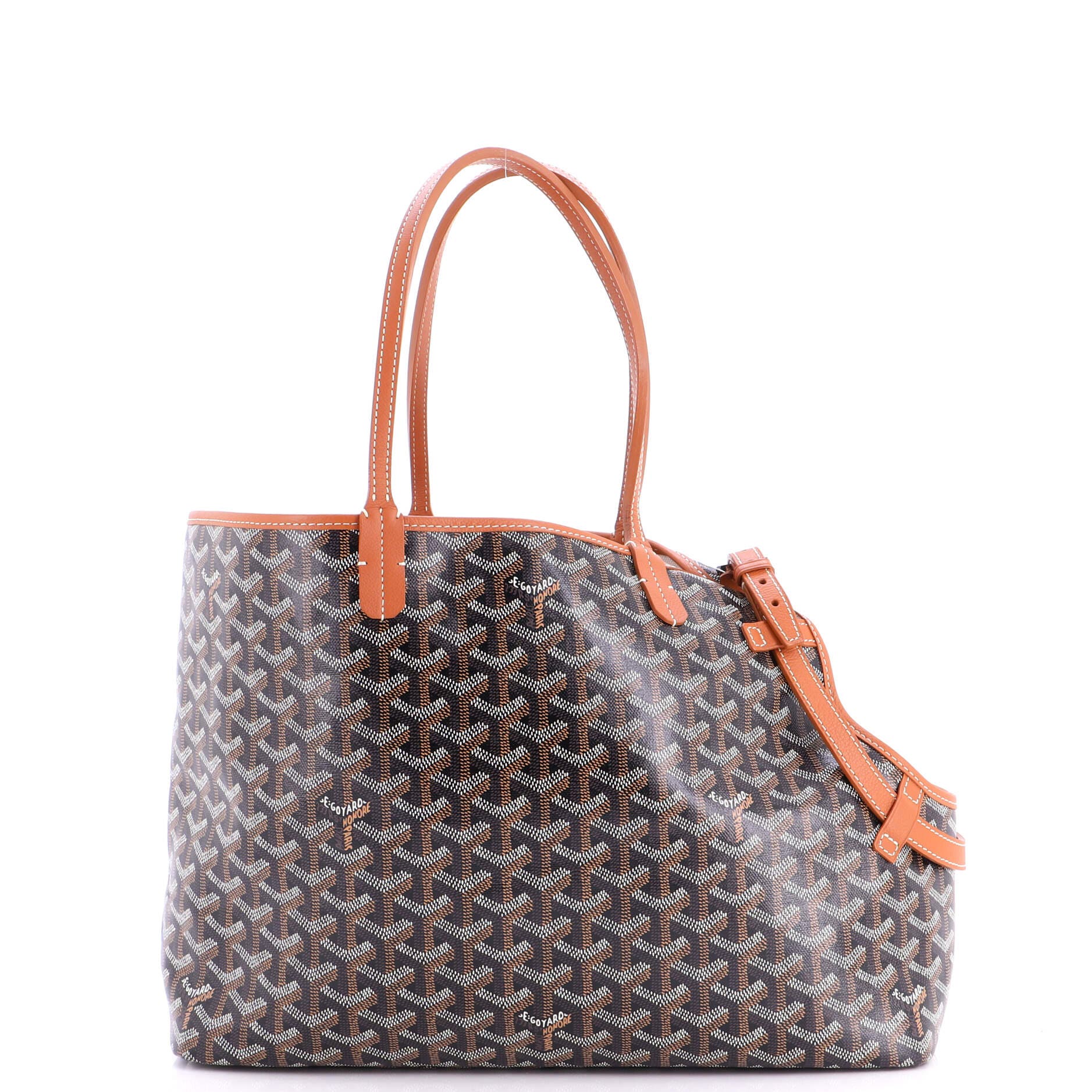 Pre-Owned Goyard Chien Gris Pet Carrier Tote Coated Canvas, Main, color, Black