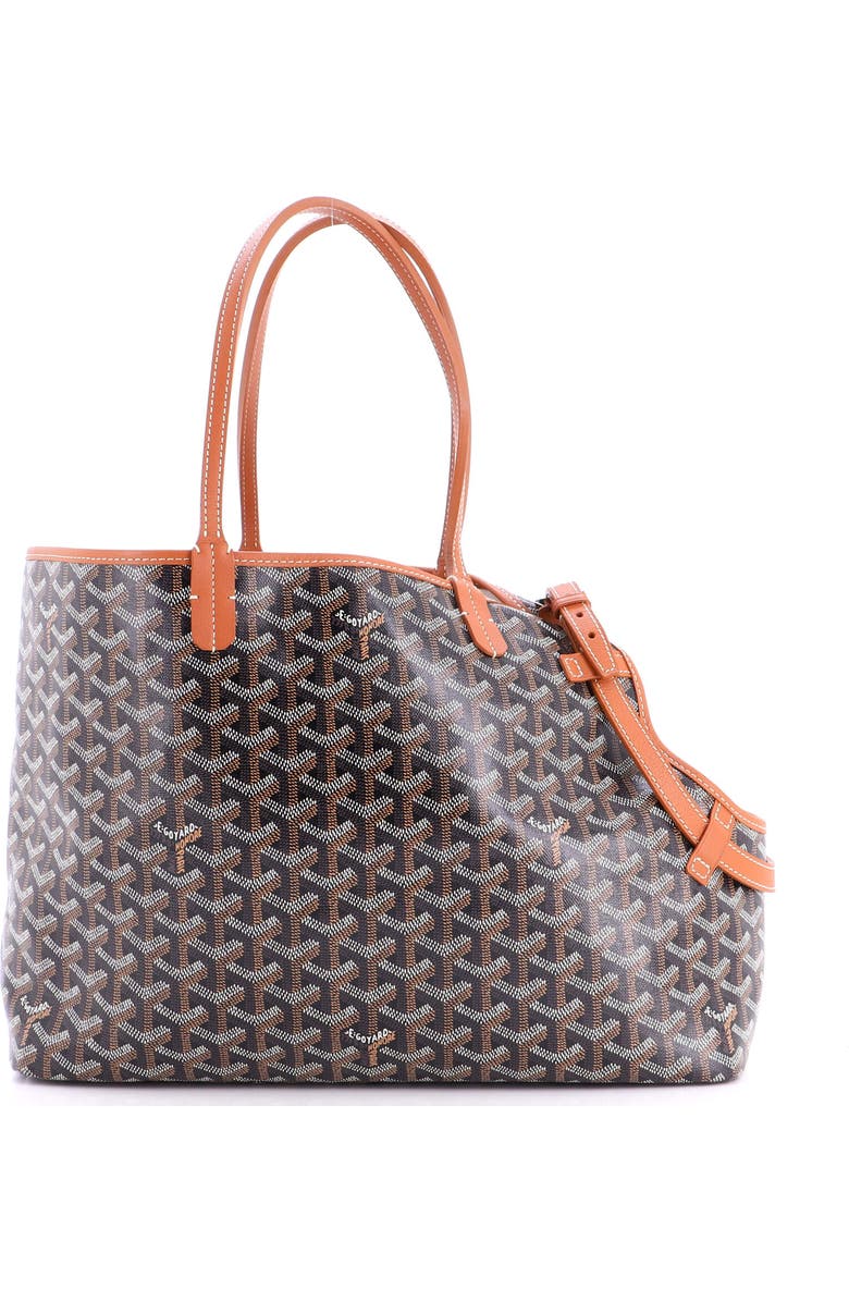 Pre-Owned Goyard Chien Gris Pet Carrier Tote Coated Canvas, Main, color, Black