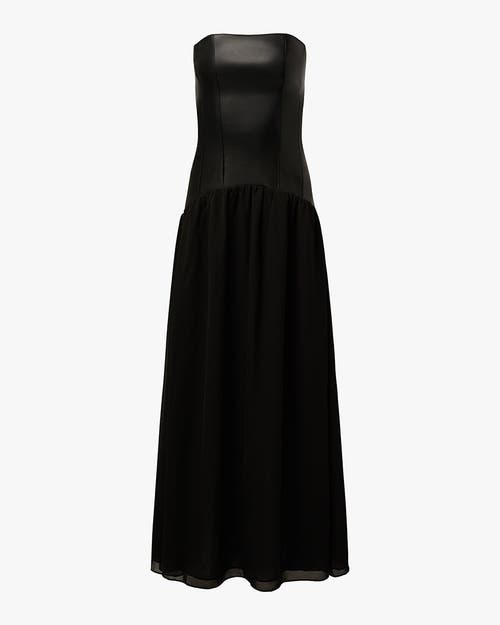 Weworewhat Strapless Corset Gown In Black