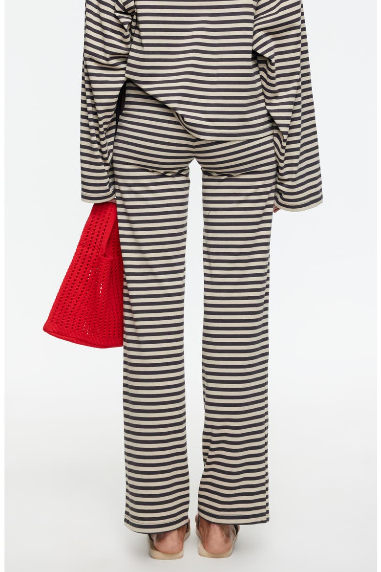 Bloom Side Tie Wide Leg Pants, Alternate, color, SLATE STRIPE