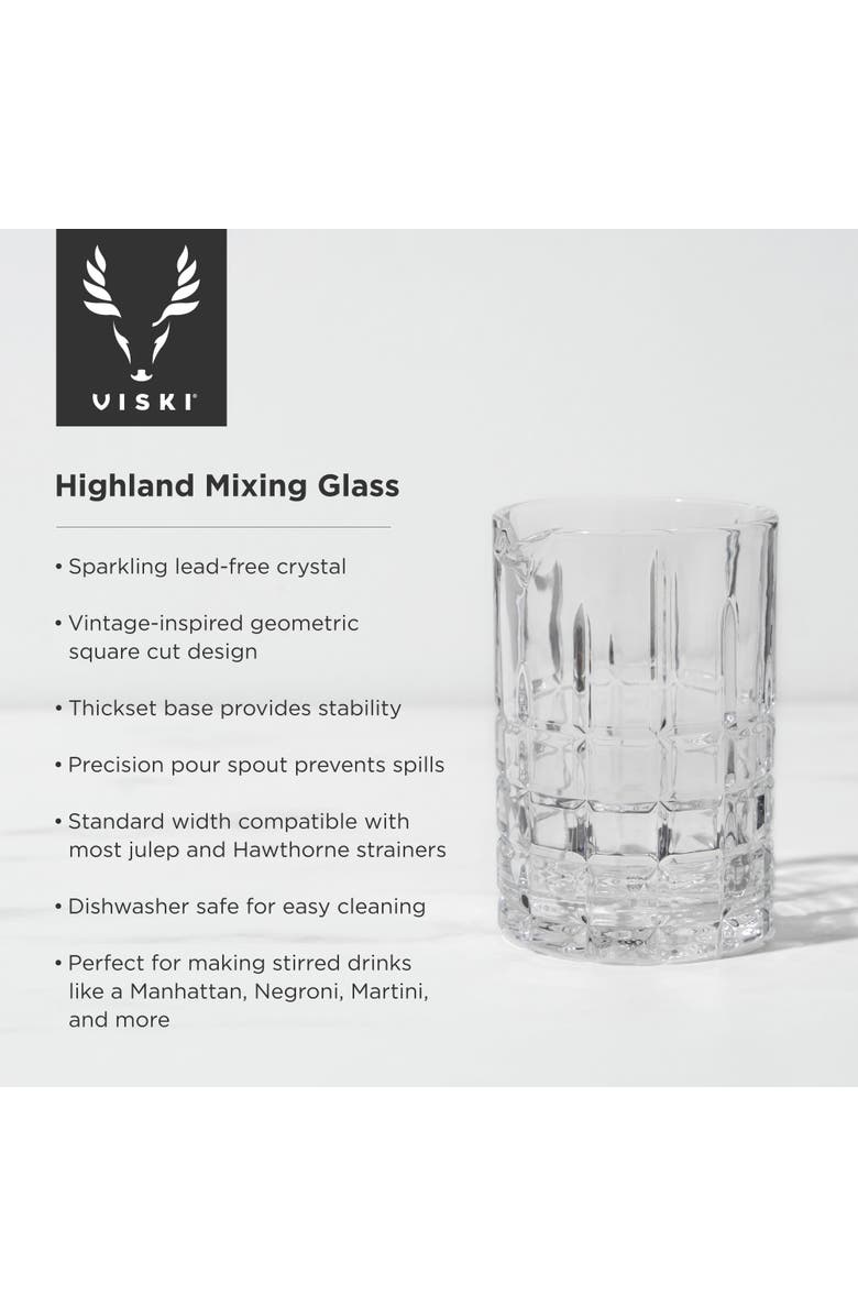 Viski Highland Crystal Mixing Glass, Alternate, color, Clear